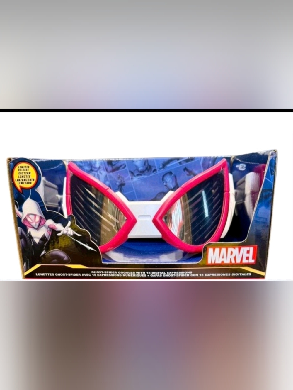 Disney Parks Marvel Ghost Spider Goggles with 15 Digital Expressions